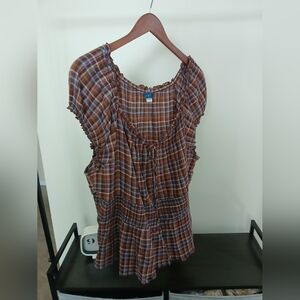 Old Navy Plaid Women's Top